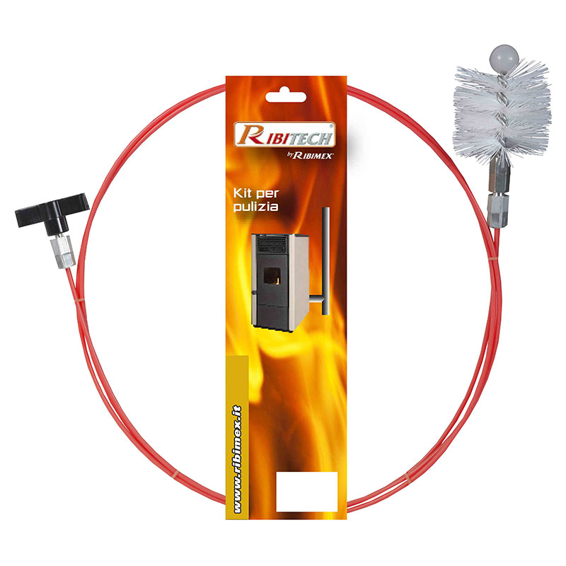 Ribitech - Chimney sweeping kit for stove 3m