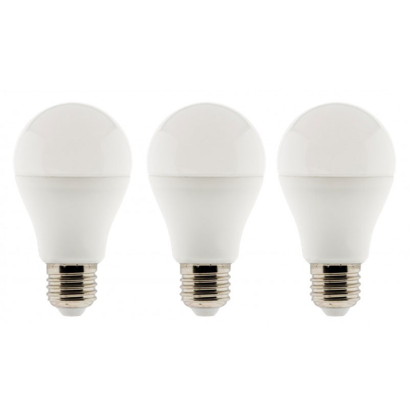 Elexity - Set of 3 Standard LED Bulbs 6W E27 2700K 470 Lumens