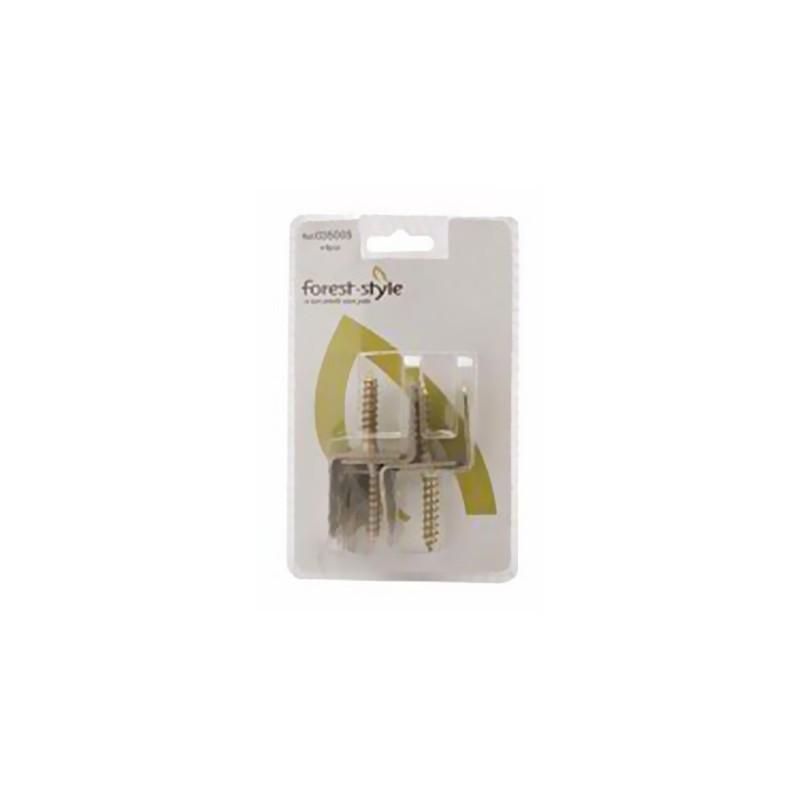 Forest-Style - 4 soportes - tornillos - tapa de extremo 30x35x70mm