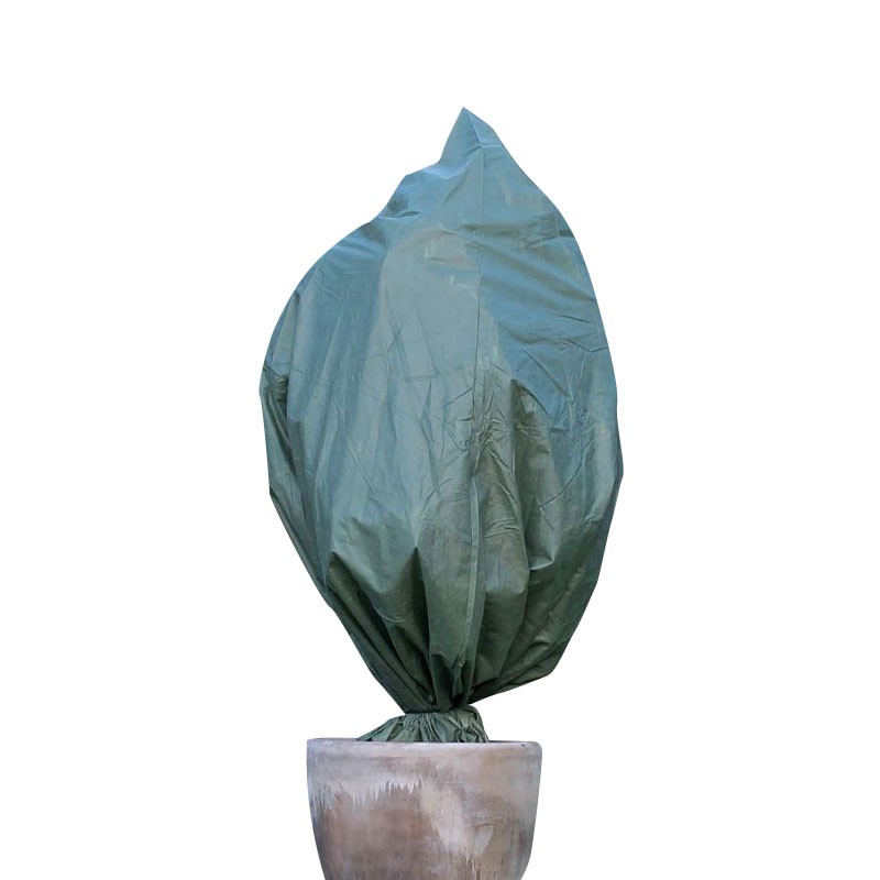Nature -Housse d'hivernage à cordelette de serrage - Vert -150 x 157 cm - Diamétre 100 cm