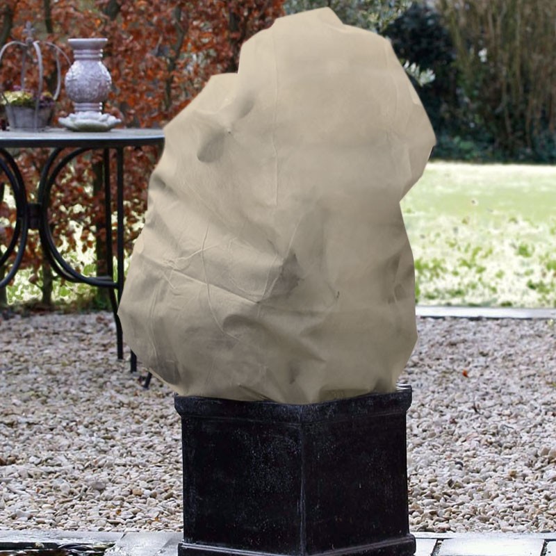 6030121 HOUSSE D'HIVERNAGE A CORDELETTE DE SERRAGE BEIGE 0.5X1M