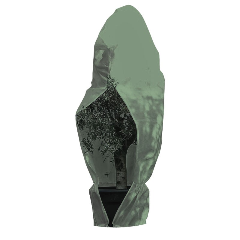 Nature - Housse d'hivernage à cordelette de serrage - Vert - 250 x 314 cm - Diamétre 200 cm