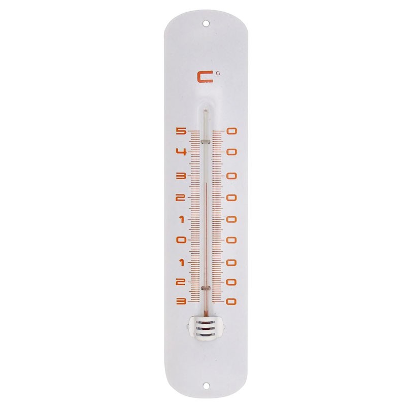 Nature - Epoxy wall thermometer - White H 30 X 6.5 X 1 cm