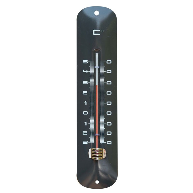 Nature - Epoxy muurthermometer - Antraciet H 30 X 6.5 X 1 cm
