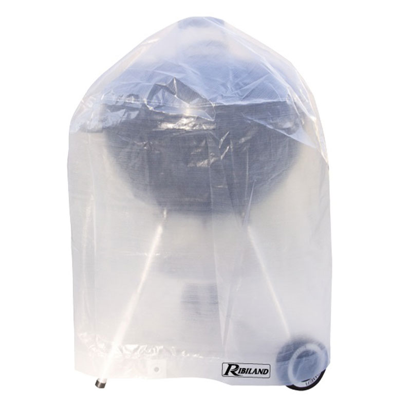 Ribiland - Housse translucide pour barbecue rond 90g/m² - ⌀70x75cm