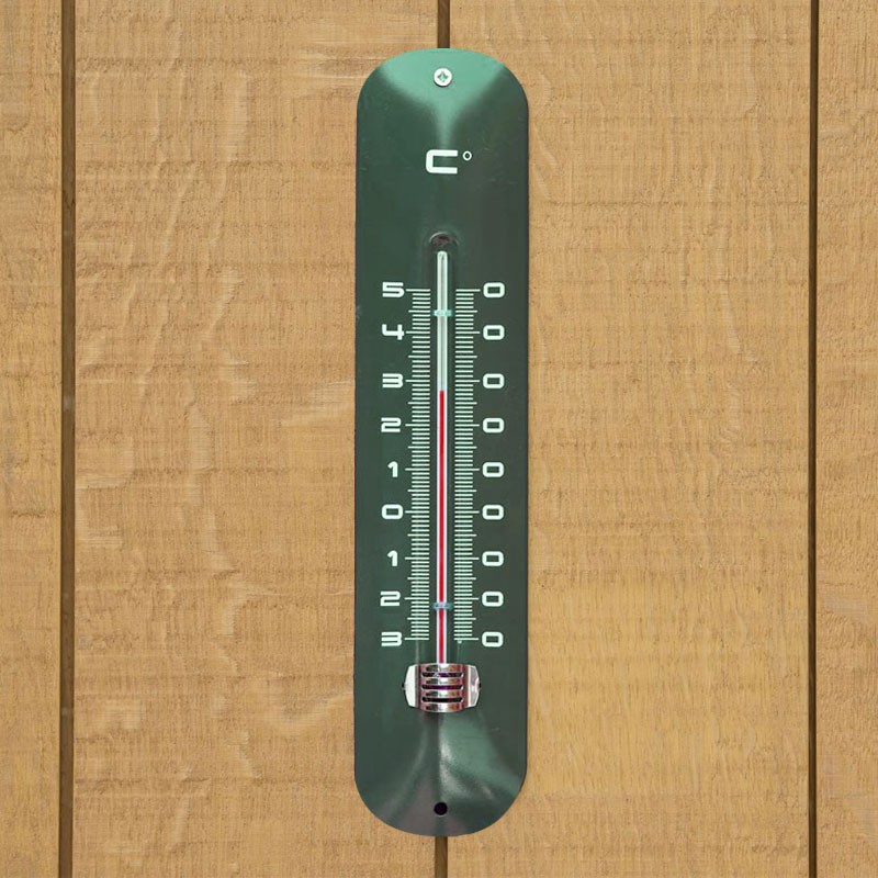 6080065 THERMOMETRE MURAL EXT METAL EPOXY VERT H30X6.5X1CM