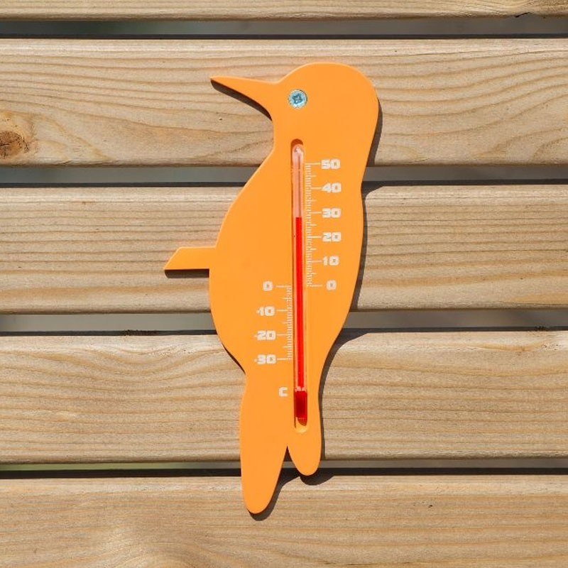 6080092 WANDTHERMOMETER EXT KUNSTSTOFF ORANGE CHAFFINCH H15CM