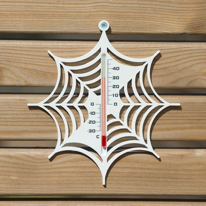 6080096 WANDTHERMOMETER EXT KUNSTSTOFF WEISS LEINWAND ARAI H15CM