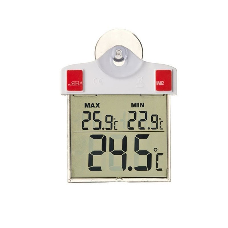 Nature - Thermométre mini-max digital ventouse H 17cm