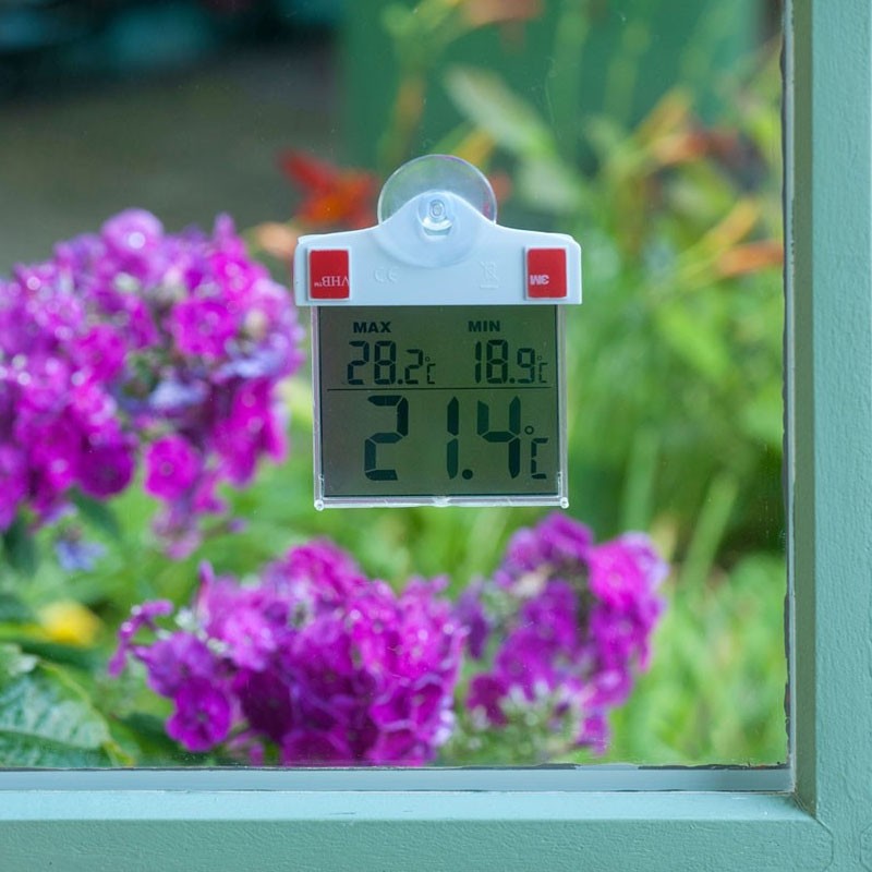 6080078 THERMOMETER MIN-MAX DIGITAAL ZUIGNAP H17CM