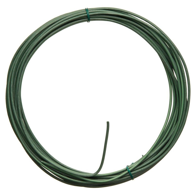 Nature - Câble fil de fer galvanisé plastifié vert - ⌀3 mm x 10 m