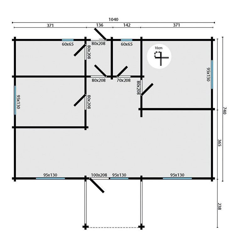 CHALET FINN EN MADRIERS DE 92MM