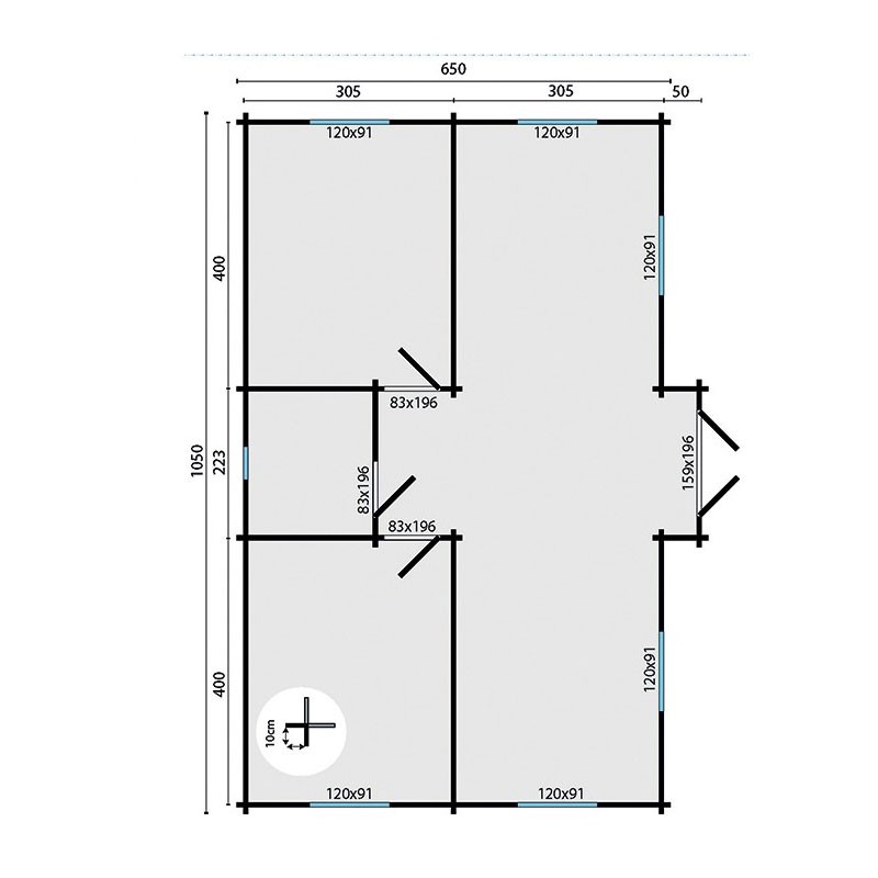 CHALET-STERRASSEN AUS 70MM RUNDHOLZ