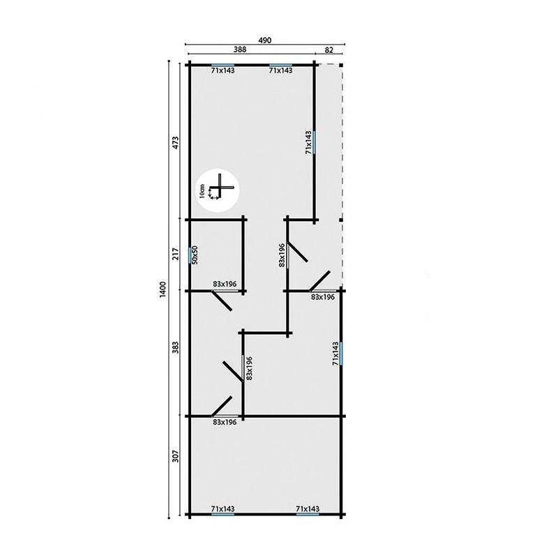 CHALET SLANE EN MADRIERS DE 70MM