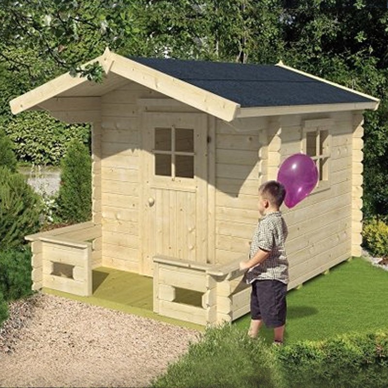 MAISONNETTE DE JEUX FINLAND AVEC CARTON BITUME ET PLANCHER