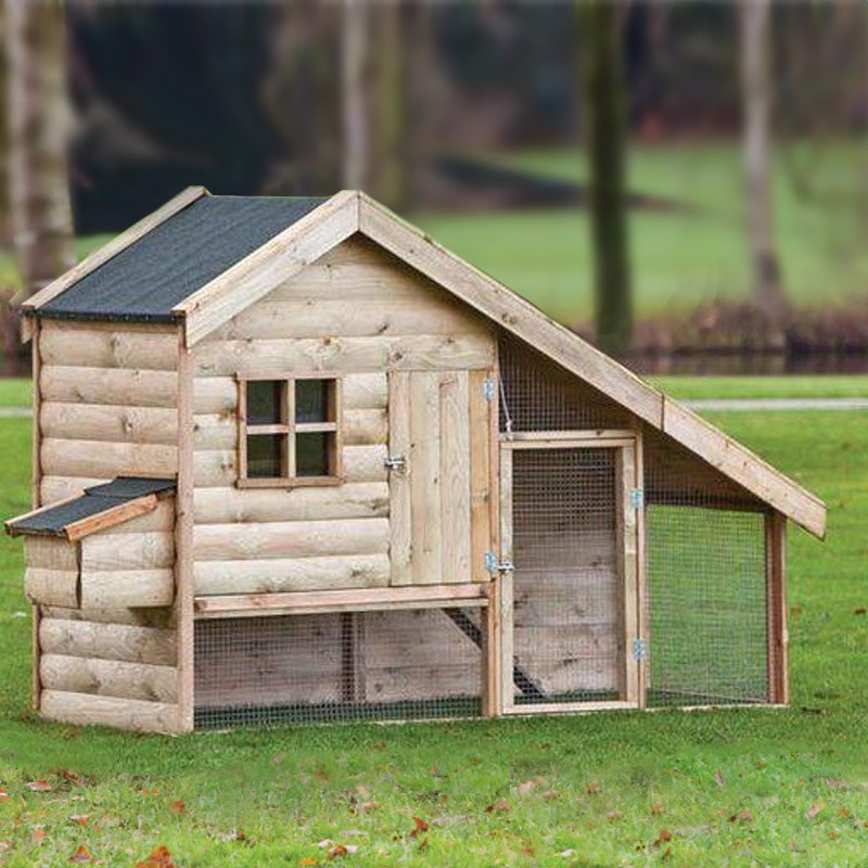Tuindeco - Hühnerstall mit Schublade Ancona - 250 x 100 x 170