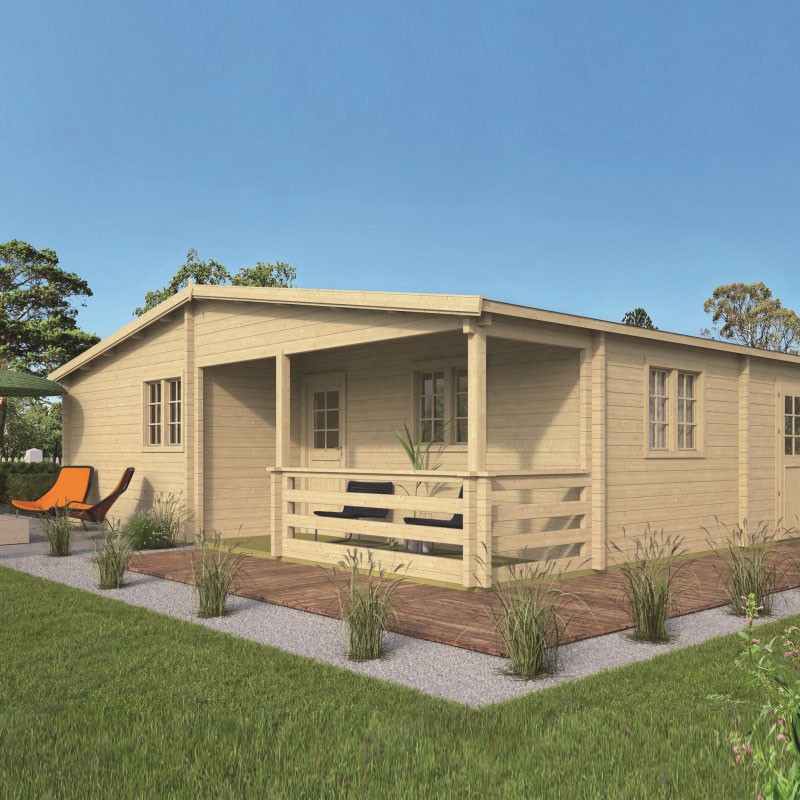 Tuindeco - Blokhut 76,3 m² - 70mm - Woonkwaliteit - Azoren