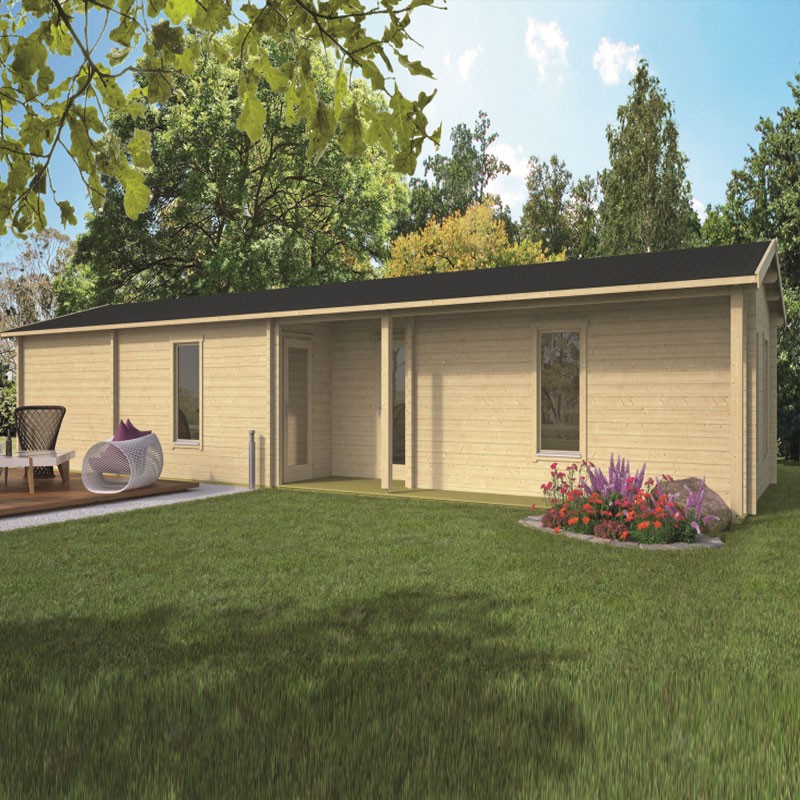 Tuindeco - Chalet aus Massivholz 64,50 m² - 70mm - Wohnqualität - Slane