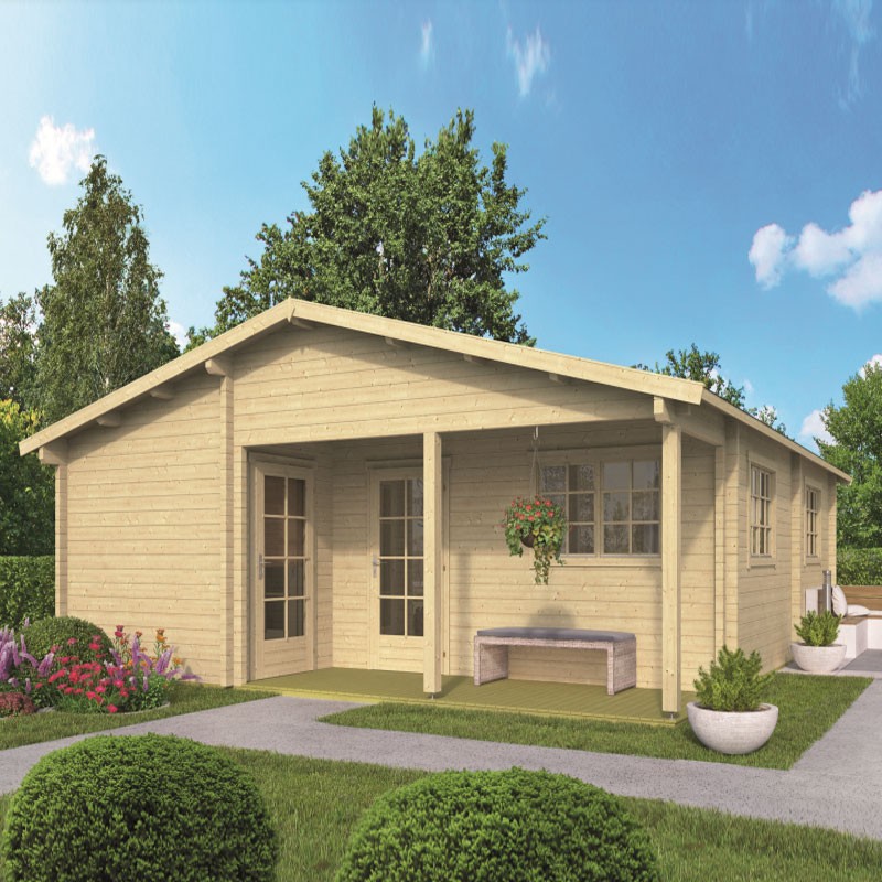 Tuindeco - Chalet aus Massivholz 44,3 m² - 70mm - Wohnqualität - Ardee