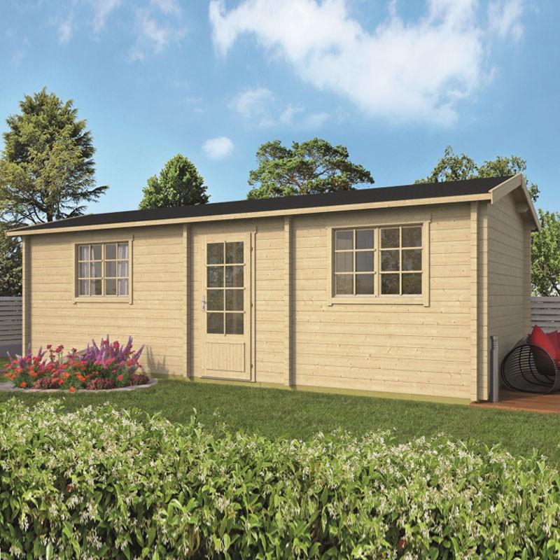Tuindeco - Massief houten chalet 24 m² - 70mm - Woonkwaliteit - Ava