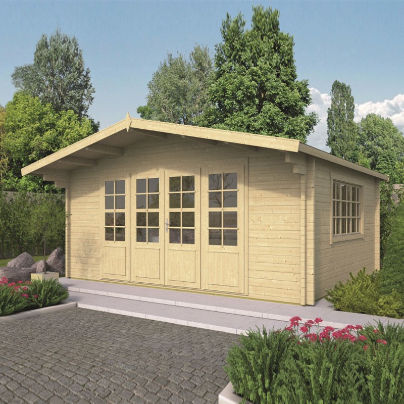 Tuindeco - Log cabin 21.80m² - 58mm - Residential quality - Newcastle