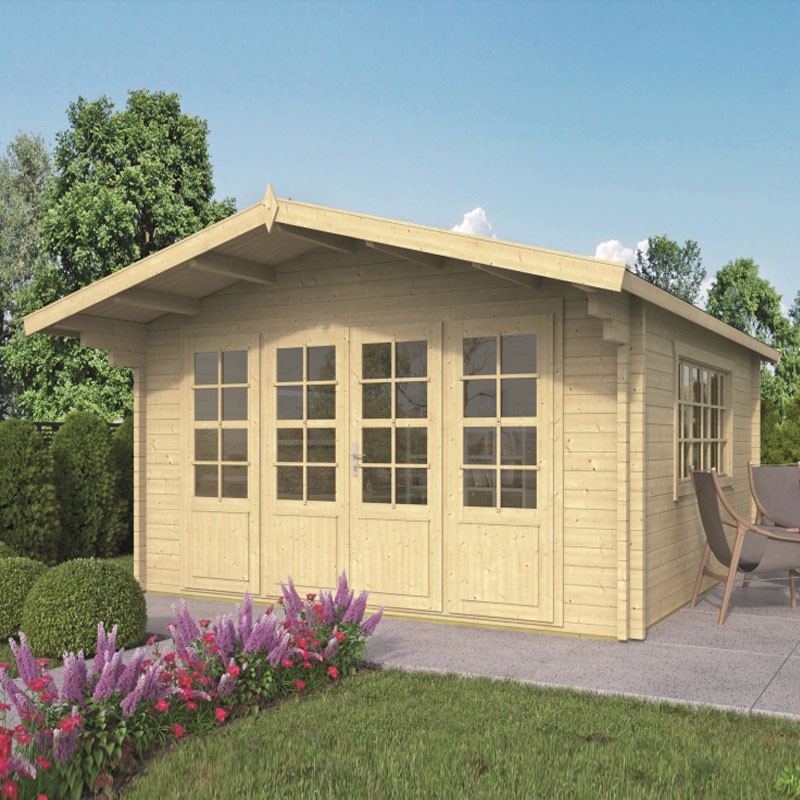 Tuindeco - Chalet aus Massivholz 27m² - 58mm - Wohnqualität - Southampton