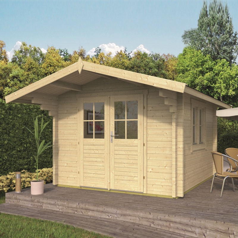 Tuindeco - Massief houten chalet 7.9 m² - 58mm - Woonkwaliteit - Lennart