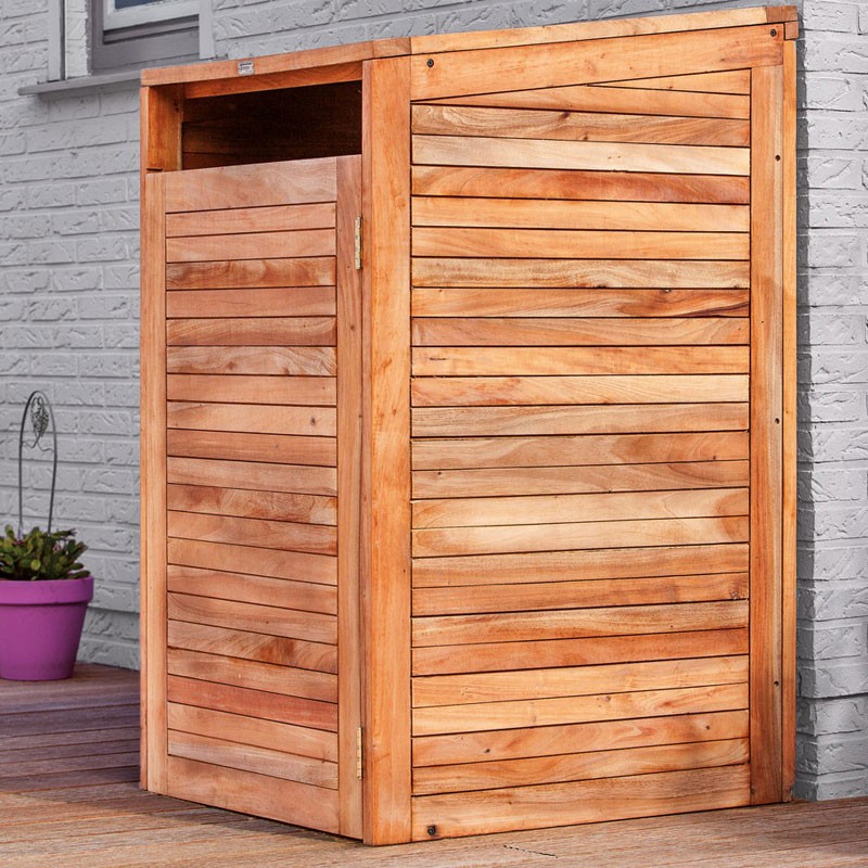 Tuindeco - Conteneur d'entreposage en bois dur - Simple