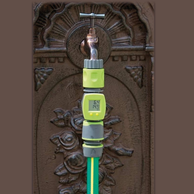 CONECTOR ROSCADO DE 1 E 3/4 DE ROSCA + MEDIDOR DE CAUDAL M 3/4 DE SAÍDA ROSCADA
