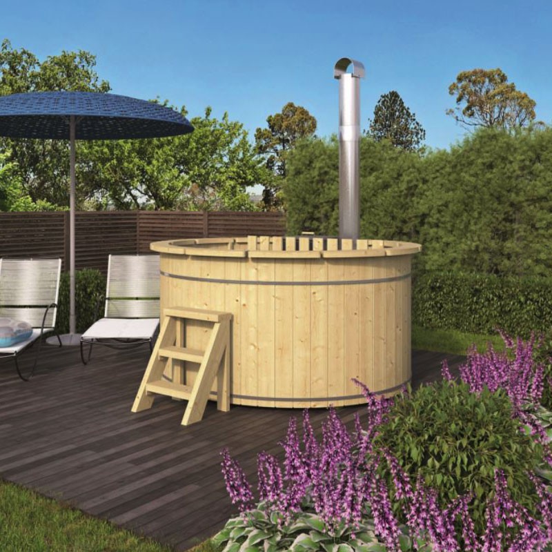 Tuindeco - Whirlpool mit Pfanne aus rostfreiem Stahl im Haus
