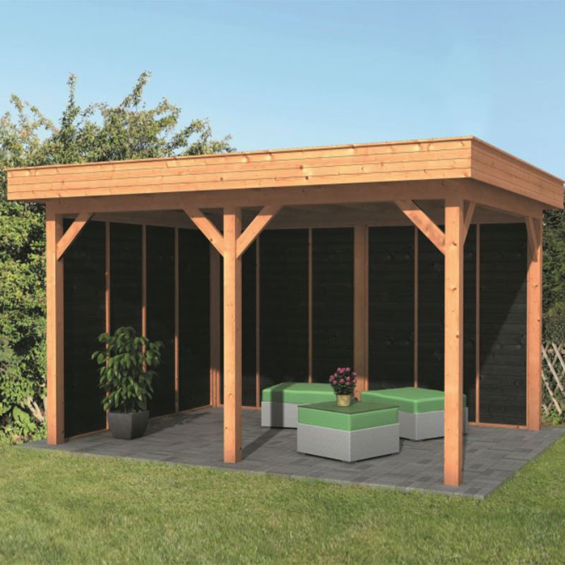 Tuindeco - Construcción modular para jardín Oslo L tipo 2 - Pared negra