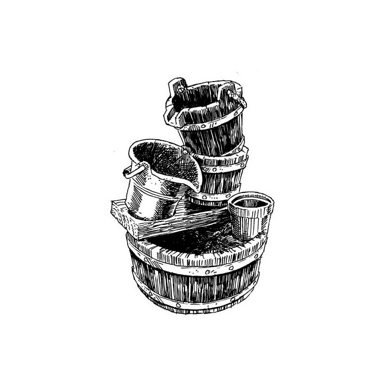 1387046 AA HALIFAX JEU D EAU TONNEAUX ET SEAUX 350L/H 56.5X38.5X34CM