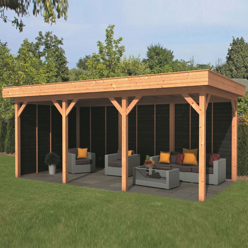 Tuindeco - Modular garden building Oslo L type 6 - Black wall