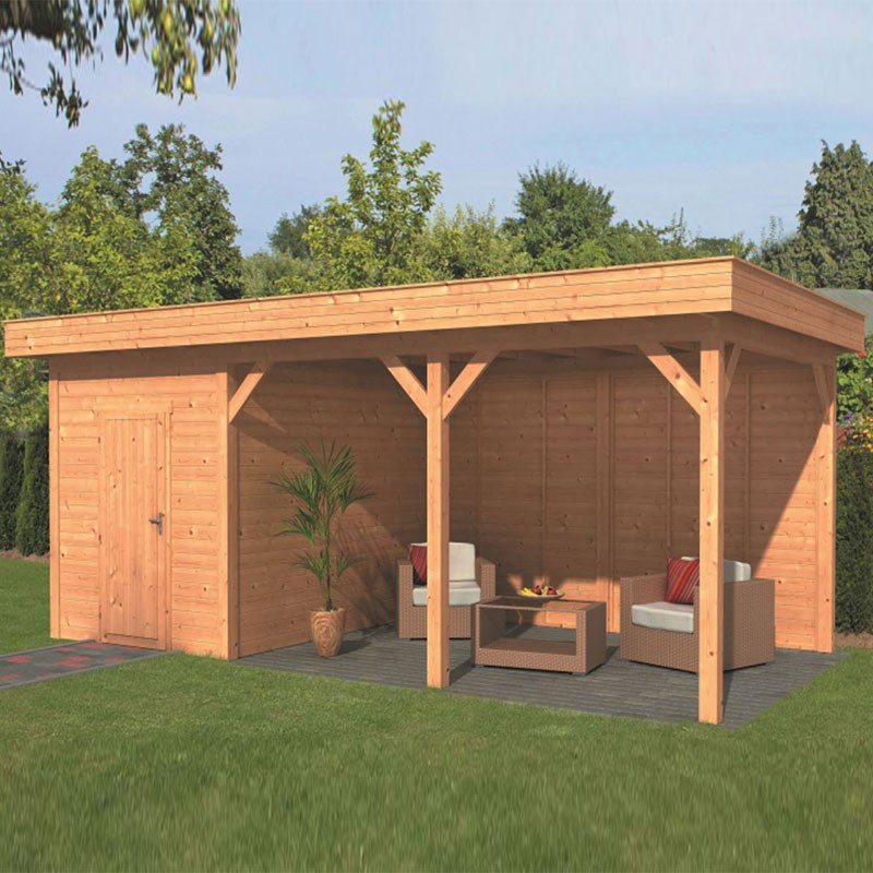 Tuindeco - Construcción modular de jardín Oslo tipo L 7 - Muro natural