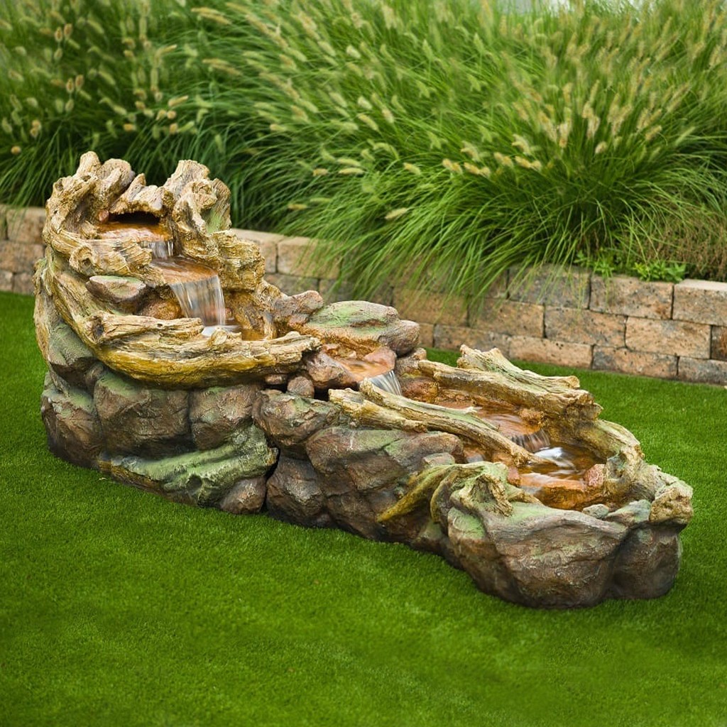1387102 AA TRIPANI - WATER FEATURE TREE STUMP 2300L/H H88X263X80CM