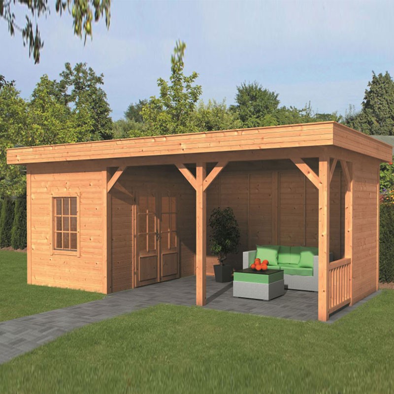 Tuindeco - Construcción modular de jardín Oslo tipo L 8 - Muro natural