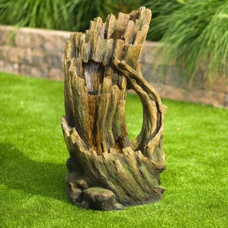 1387103 AA ALCAMO - GIOCO D ACQUA TRONCO ALBERO 900 L/H 78X51X36CM