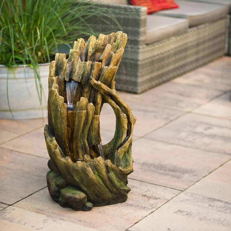 1387103 AA ALCAMO - GIOCO D ACQUA TRONCO ALBERO 900 L/H 78X51X36CM