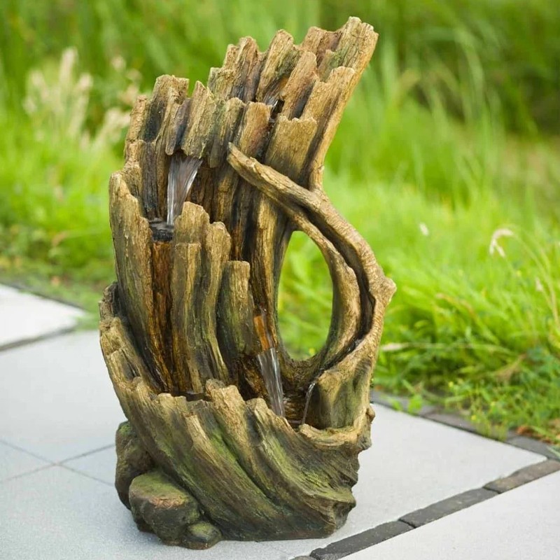 1387103 AA ALCAMO - GIOCO D ACQUA TRONCO ALBERO 900 L/H 78X51X36CM