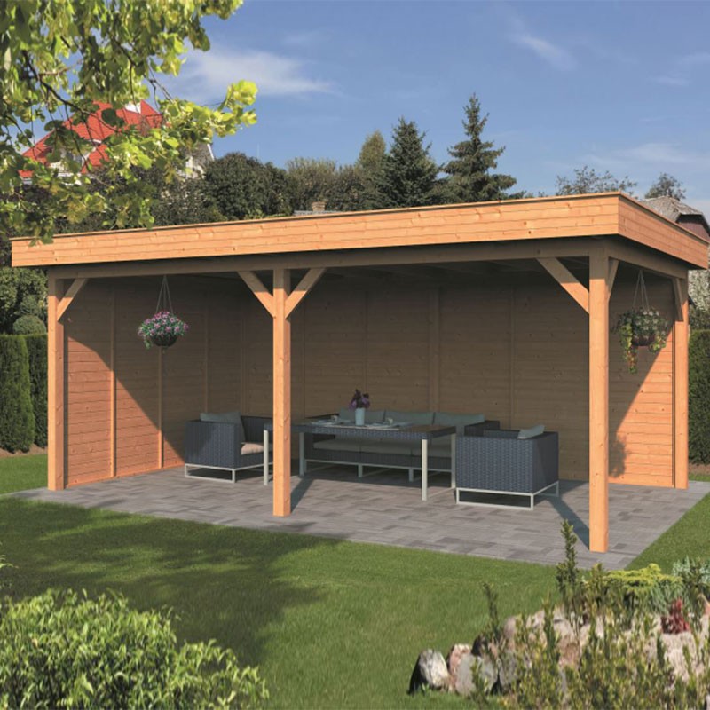 Tuindeco - Modulares Gartengebäude Oslo XL Typ 2 - Natürliche Wand