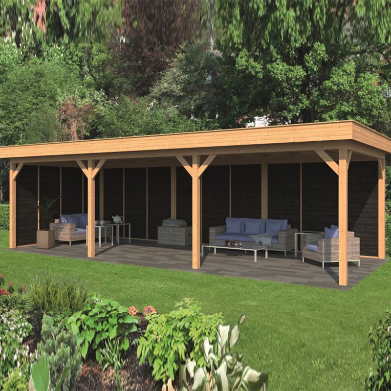 Tuindeco - Construcción modular para jardín Oslo XL tipo 6 - Pared negra