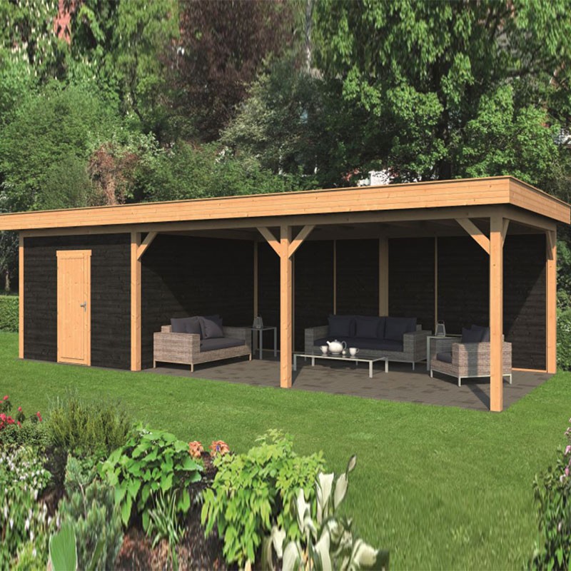 Tuindeco - Modular garden building Oslo XL type 7 - Black wall