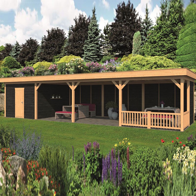 Tuindeco - Oslo XL type 10 modular garden building - Black wall