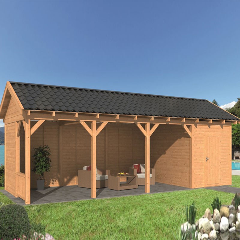 Tuindeco - Construcción modular de jardín Hamar tipo L 10 - Pared natural