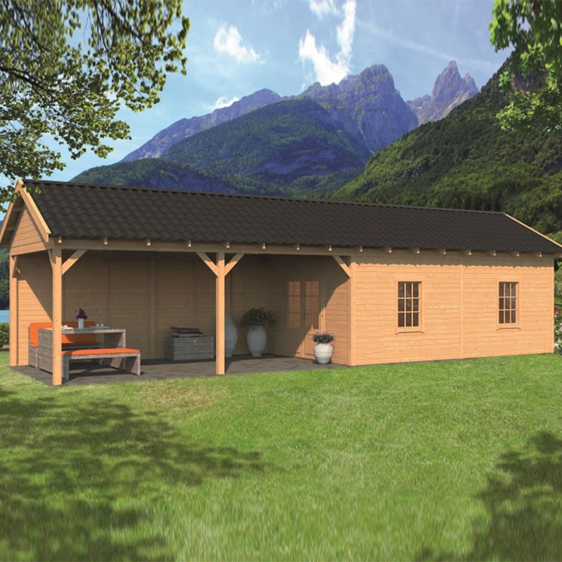 Tuindeco - Modular garden building Hamar XL type 11 - Natural wall