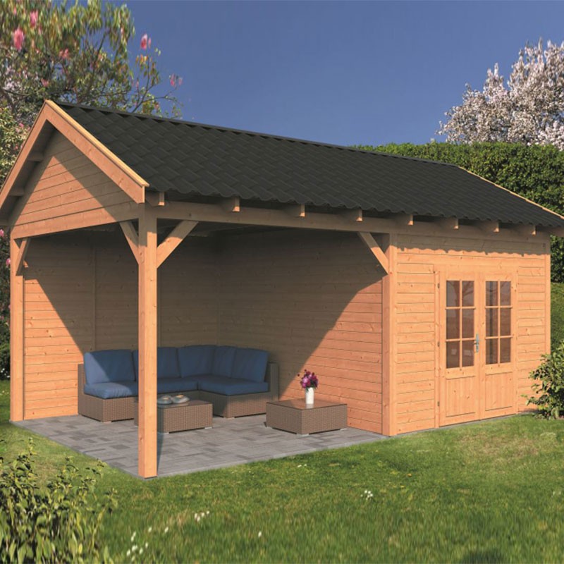 Tuindeco - Modular garden building Hamar XL type 3 - Natural wall