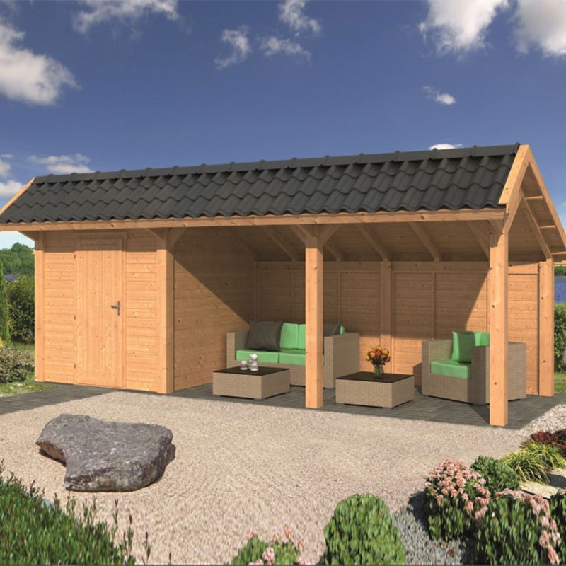 Tuindeco - Caseta modular de jardín Bergen tipo L 7
