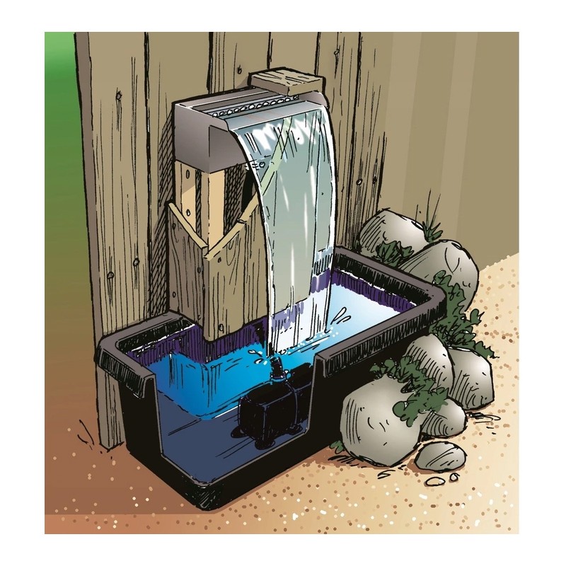 1312092 NIAGARA LED 30 - WATERVAL ROESTVRIJ STAAL 304 10X30X12.5CM