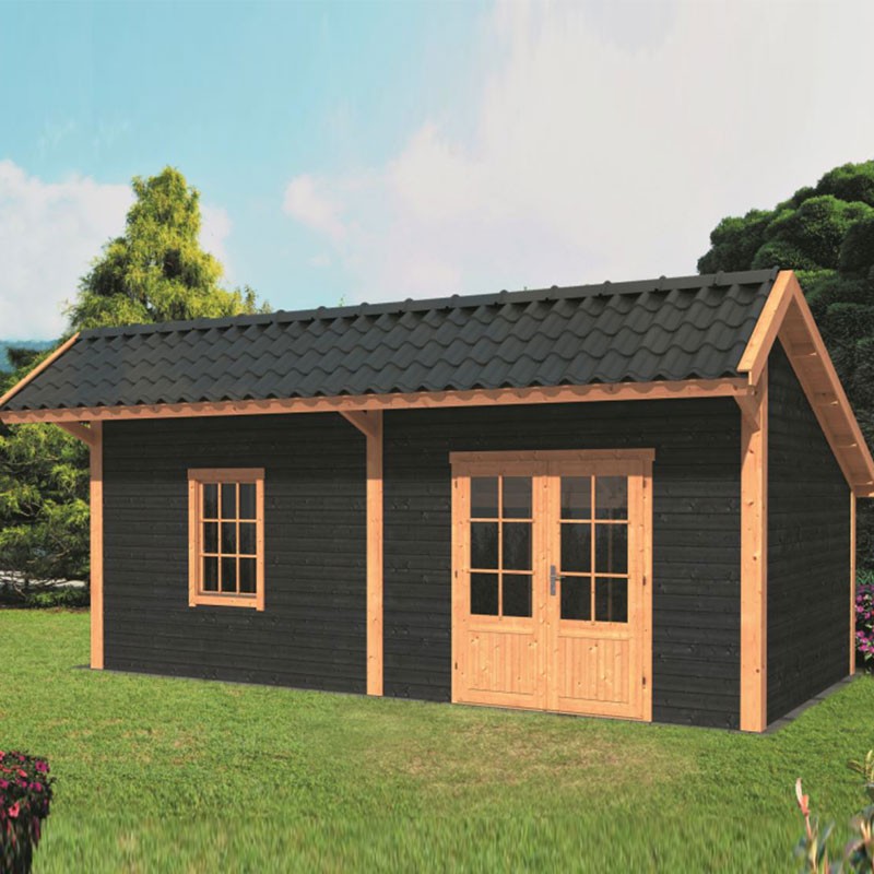 Tuindeco - Bergen XL modular garden building type 4 - Black