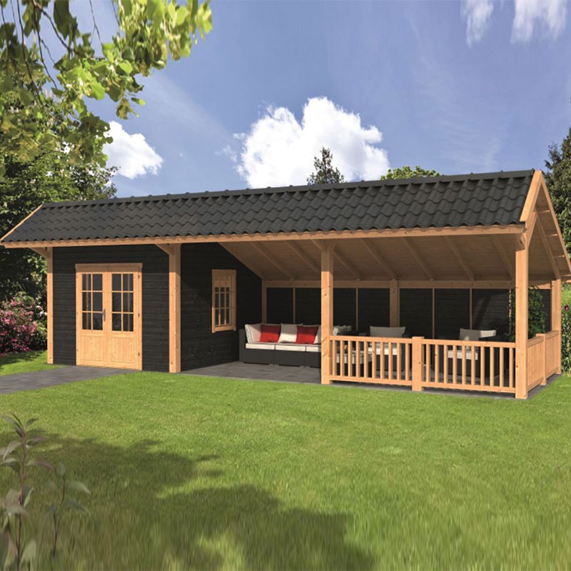 Tuindeco - Bergen XL modular garden building type 8 - Black